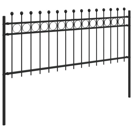 Spijlenhekwerk Zwart 200 x 130 cm Gepoedercoat staal 4