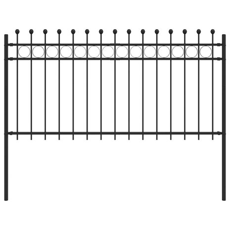 Spijlenhekwerk Zwart 200 x 150 cm Gepoedercoat staal 2