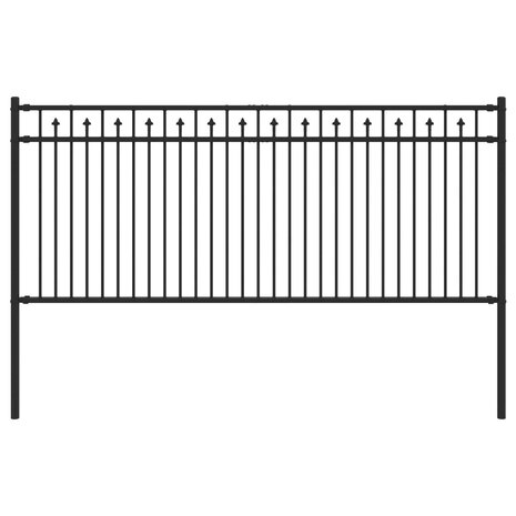 Spijlenhekwerk Zwart 200 x 130 cm Gepoedercoat staal 2