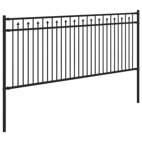Spijlenhekwerk Zwart 200 x 130 cm Gepoedercoat staal 4