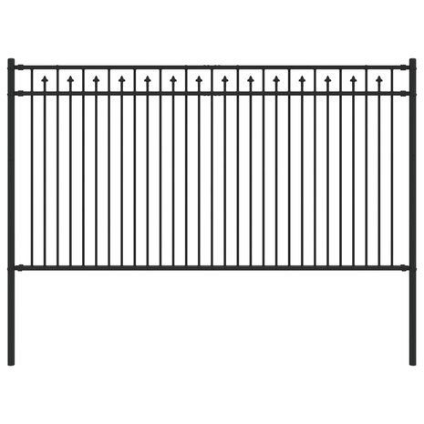 Spijlenhekwerk Zwart 200 x 150 cm Gepoedercoat staal 2