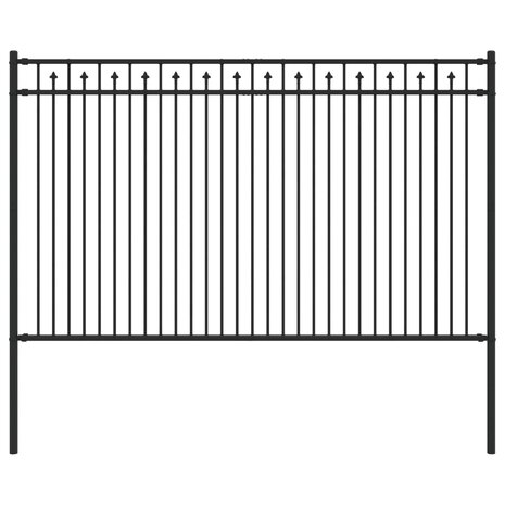 Spijlenhekwerk Zwart 200 x 166 cm Gepoedercoat staal 2