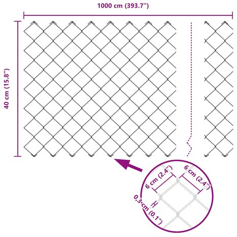 Kettenschakelhek Groen 10 x 0,4 m Staal 7