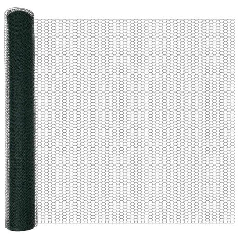 Hexagon Hek Groen 1 x 10 m PVC 2