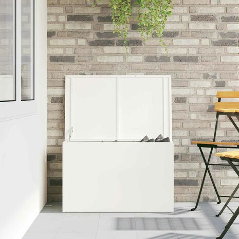Buiten opbergbox Wit 80 x 50,5 x 50 cm Staal 4