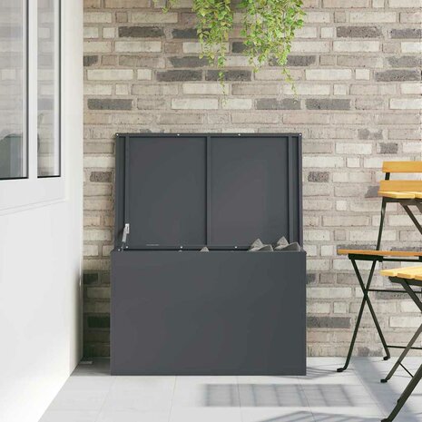 Buiten opbergbox Antraciet 80 x 50,5 x 50 cm Staal 4