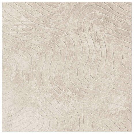 Vloerkleed Vierkant PALMERAS Beige 120 x 120 cm Polyester 2