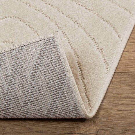 Vloerkleed Vierkant PALMERAS Beige 120 x 120 cm Polyester 4