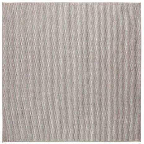 Vloerkleed Vierkant LUGO Cr&egrave;me en Taupe 120 x 120 cm Polyester 2