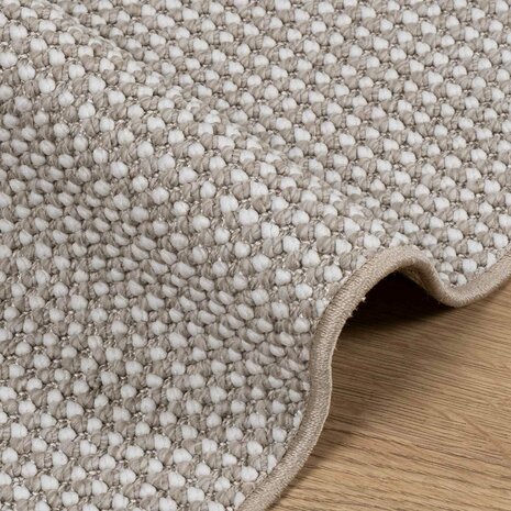 Vloerkleed Vierkant LUGO Cr&egrave;me en Taupe 120 x 120 cm Polyester 5