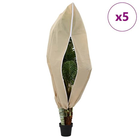 Plantenbeschermhoes 5 pcs Beige 1,55 x 1,55 m 4