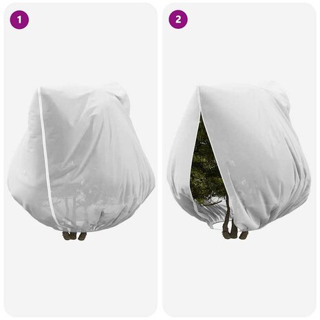 Plantenbeschermhoes 3 pcs Wit 2,5 x 3,14 m 9
