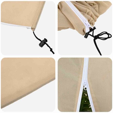 Plantenbeschermhoes Beige 2,4 x 2 m 8