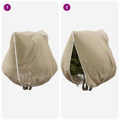 Plantenbeschermhoes 3 pcs Beige 2,5 x 3,14 m 9