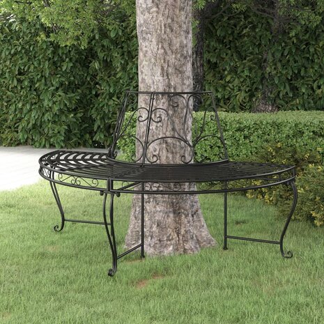 Boombank halfrond &Oslash;160 cm staal zwart 1
