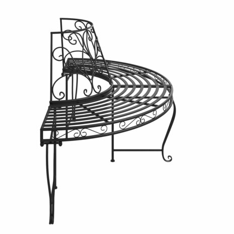 Boombank halfrond &Oslash;160 cm staal zwart 4