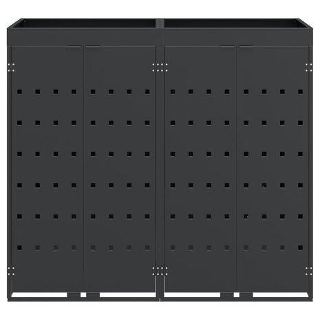 Containerberging voor 2 bakken Antraciet 136 x 77,5 x 121,5 cm 7