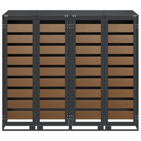 Containerberging voor 3 bakken Antraciet 340 x 77.5 x 115.5 cm 7