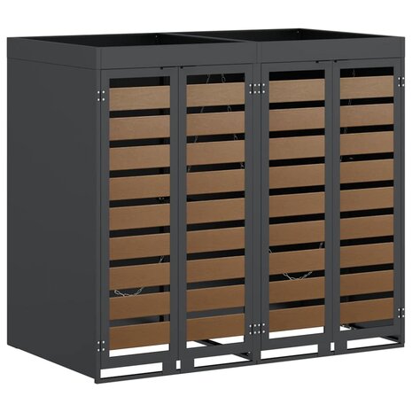 Containerberging voor 3 bakken Antraciet 340 x 77.5 x 115.5 cm 2