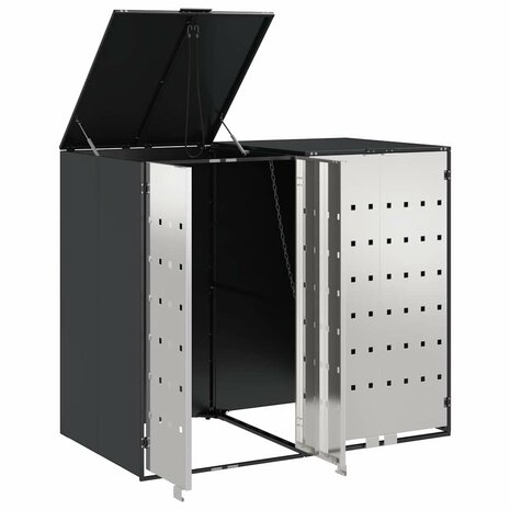 Containerberging voor 3 bakken Antraciet 340 x 77.5 x 115.5 cm 5