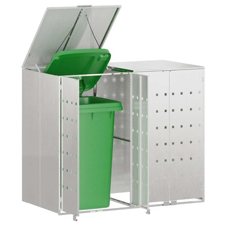 Containerberging voor 3 bakken Zilver 340 x 77.5 x 115.5 cm 3