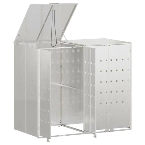 Containerberging voor 3 bakken Zilver 340 x 77.5 x 115.5 cm 5