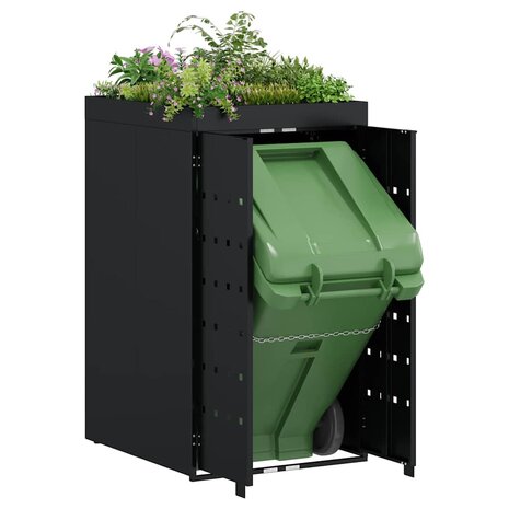 Containerberging met Plantenbakdak voor Enkel 240L Bak Zwart 3