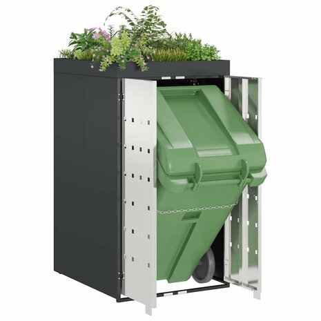 Afvalcontaineropslag met plantenbakdak voor 240L container 3