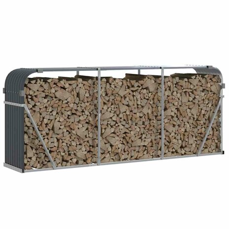 Houthouder Antraciet 234x45x100 cm Gegalvaniseerd Staal 3
