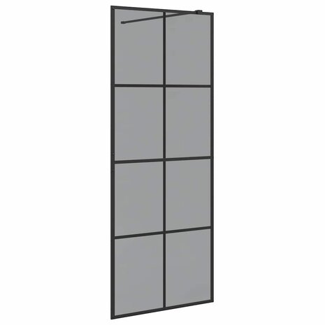 Inloopdouchewand Zwart 80 x 195 cm gehard glas 2