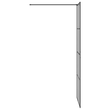 Inloopdouchewand Zwart 80 x 195 cm gehard glas 5