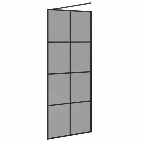 Inloopdouchewand Zwart 80 x 195 cm gehard glas 6