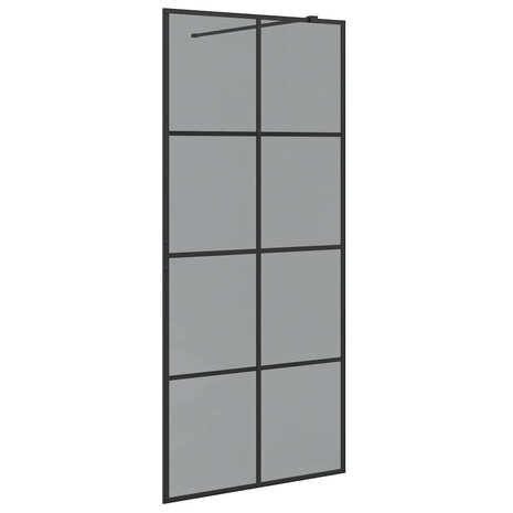 Inloopdouchewand Zwart 90 x 195 cm gehard glas 2