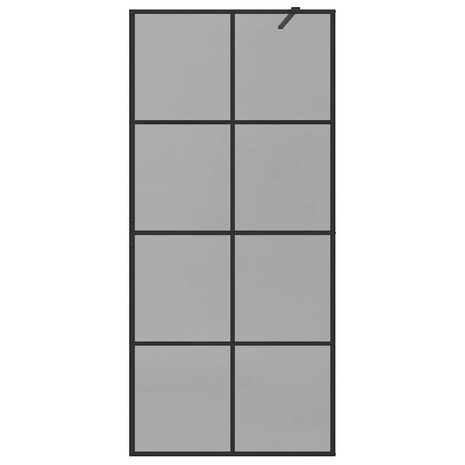 Inloopdouchewand Zwart 90 x 195 cm gehard glas 4