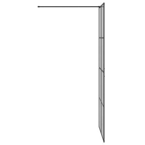 Inloopdouchewand Zwart 90 x 195 cm gehard glas 5