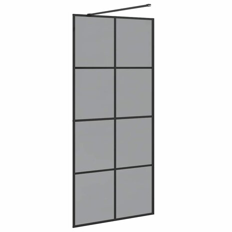 Inloopdouchewand Zwart 90 x 195 cm gehard glas 6