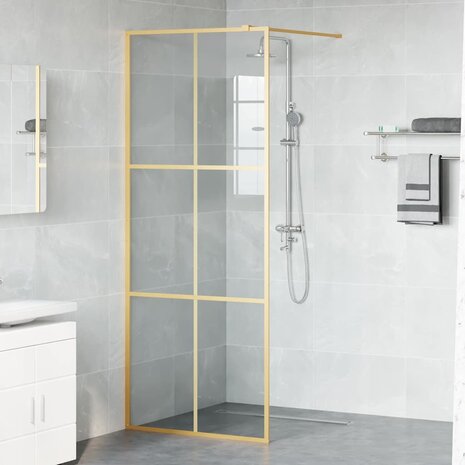 Inloopdouchewand Goud 80 x 195 cm gehard glas 3