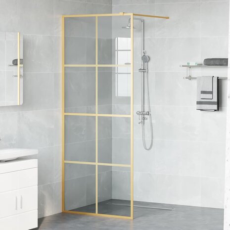 Inloopdouchewand Goud 80 x 195 cm gehard glas 3
