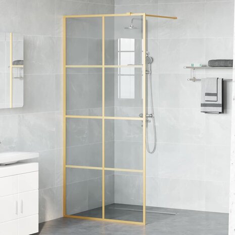 Inloopdouchewand Goud 90 x 195 cm gehard glas 3