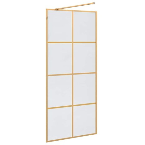 Inloopdouchewand Goud 90 x 195 cm gehard glas 6
