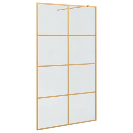 Inloopdouchewand Goud 115 x 195 cm gehard glas 2