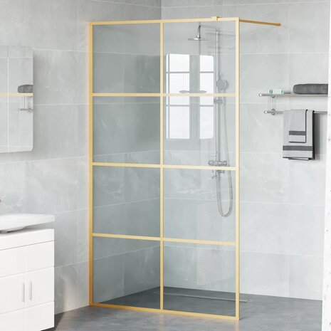 Inloopdouchewand Goud 115 x 195 cm gehard glas 3