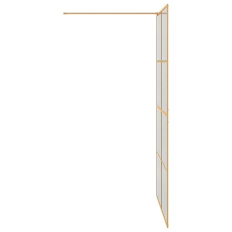 Inloopdouchewand Goud 115 x 195 cm gehard glas 5