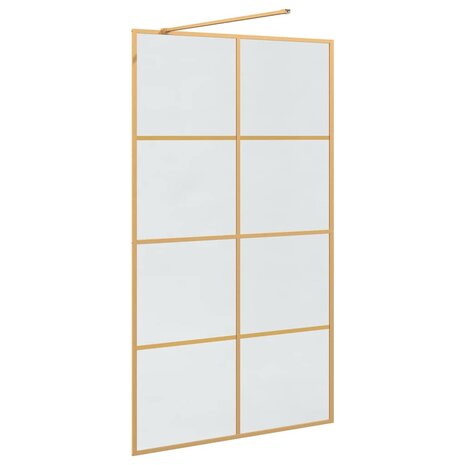 Inloopdouchewand Goud 115 x 195 cm gehard glas 6