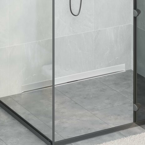 Wandgemonteerde Douche Afvoer Zilver 100 cm Roestvrij staal 304 1