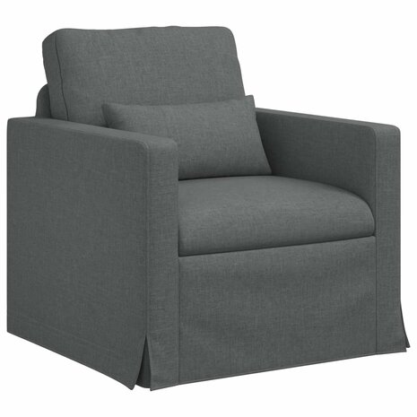 Bankstel 2 pcs Donkergrijs 139 x 78 x 80 cm Stof 4