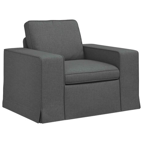 Bankstel 2 pcs Donkergrijs 182 x 80 x 82 cm Stof 4