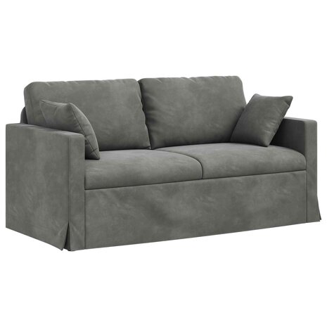 Bankstel 2 pcs Donkergrijs 158 x 78 x 80 cm Fluweel 5