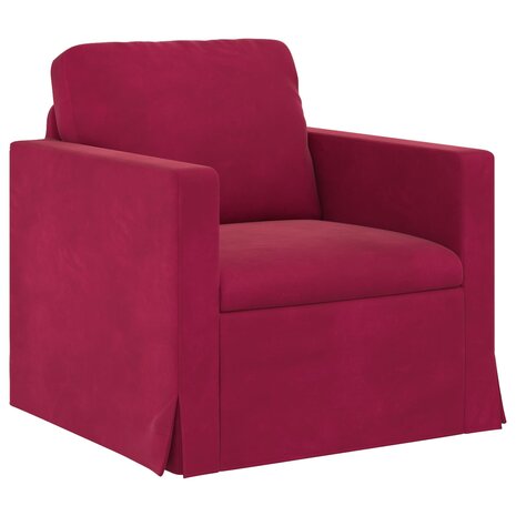 Bankstel 2 pcs Wijnrood 158 x 78 x 80 cm Fluweel 4