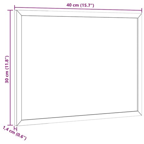 Krijtbord met massief grenenhouten frame 40x30 cm zwart 7